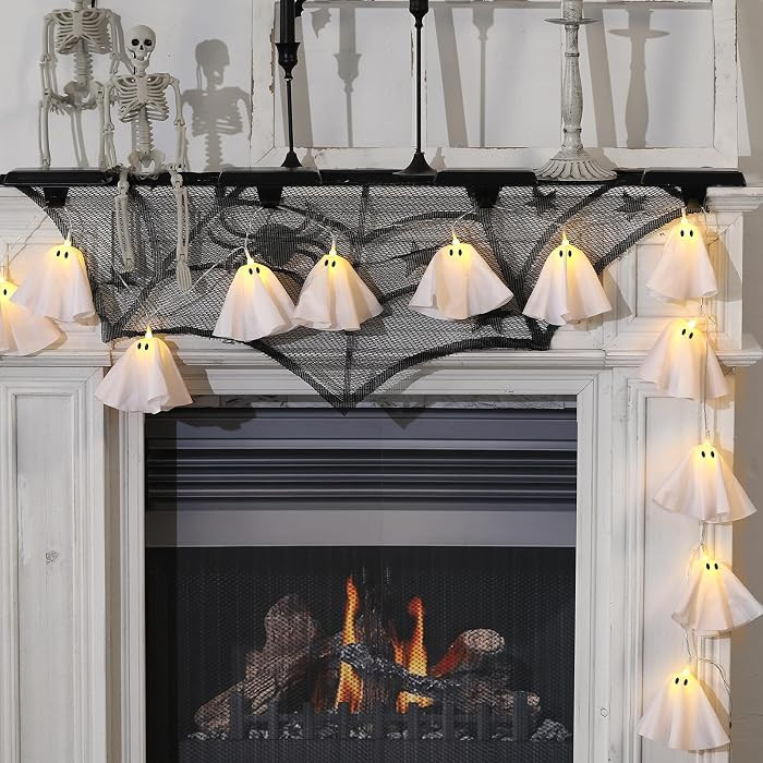 Halloween Decoration-Light Up Ghost Garland | Amazon (US)