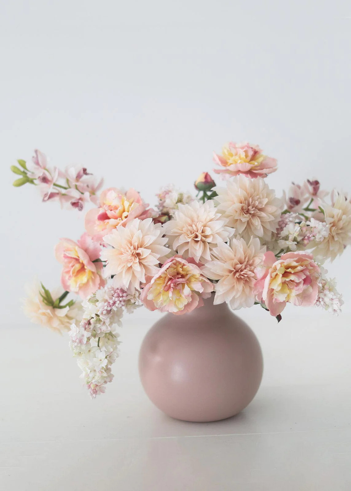 Mauve Chalk Round Ceramic Vase | Shop Dusty Pink Vases at Afloral.com | Afloral