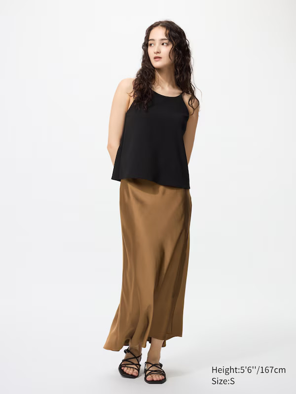Women's Satin Skirt | UNIQLO UK | UNIQLO (UK)
