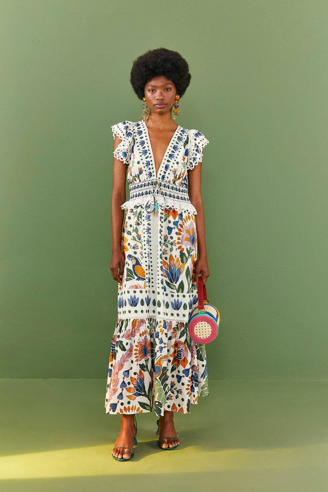white summer garden maxi dress | FarmRio (US)