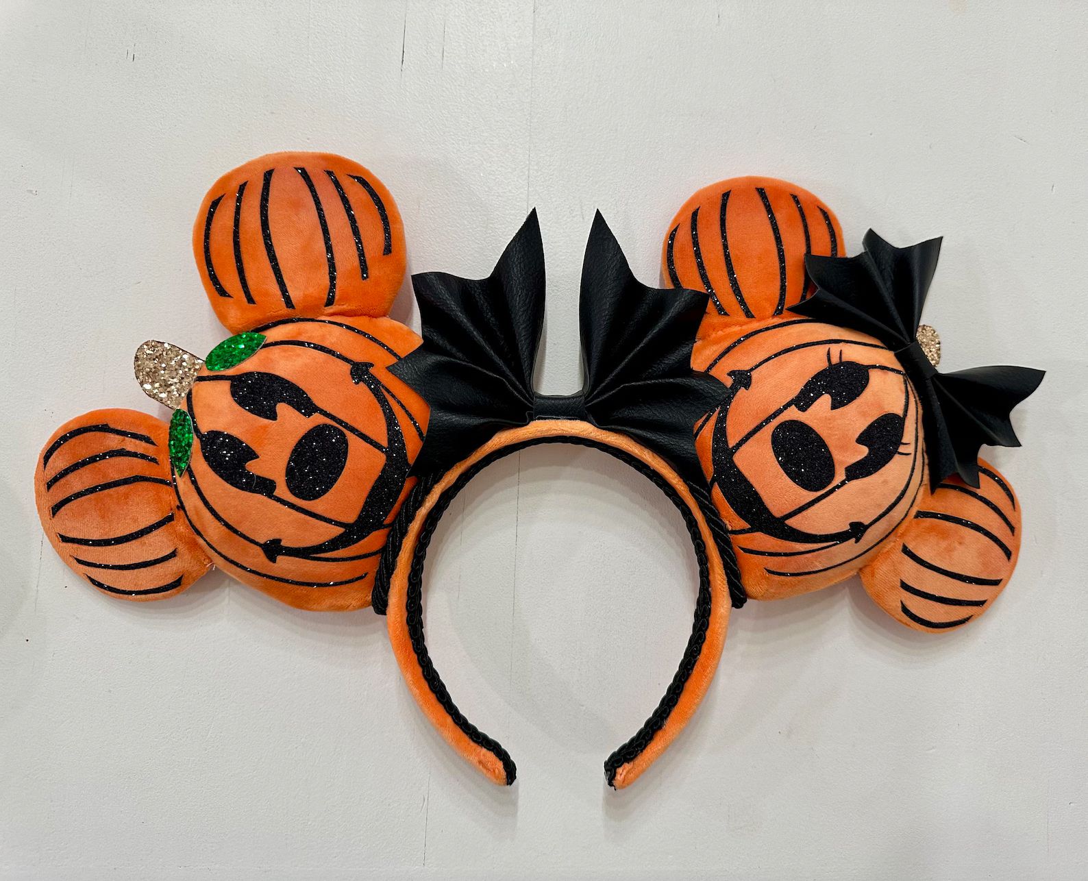 Halloween Disney Ears, Pumpkin Disney Ears, Pumkin Mickey Ears, Spooky Disney Ears, Halloween Mic... | Etsy (US)