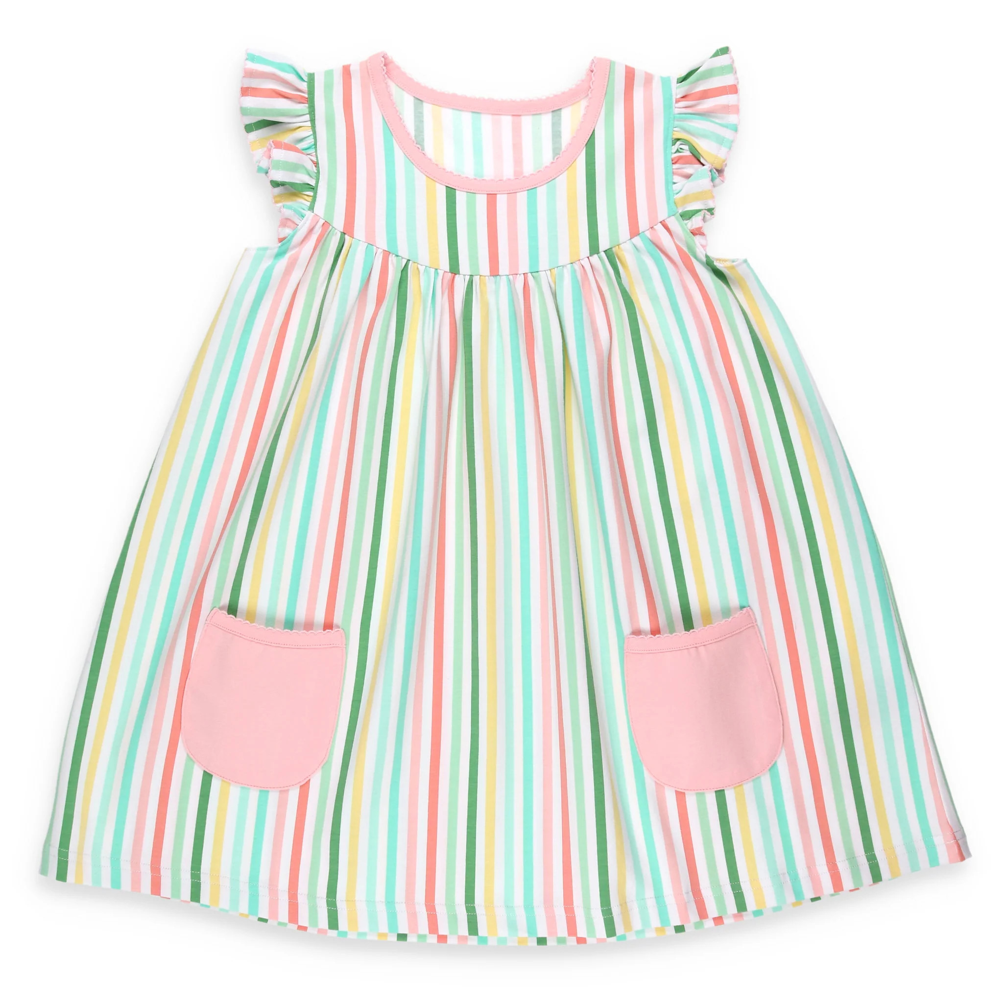 Beach Club Stripe Flutter Play Dress - Shrimp and Grits Kids | Shrimp and Grits Kids