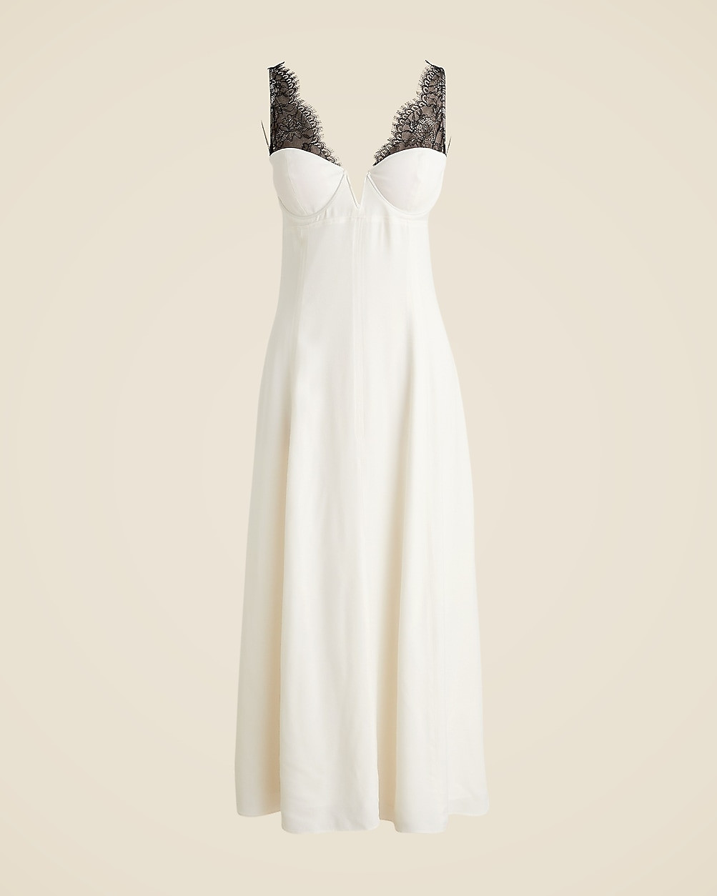 Collection structured lace-trim dress | J. Crew US