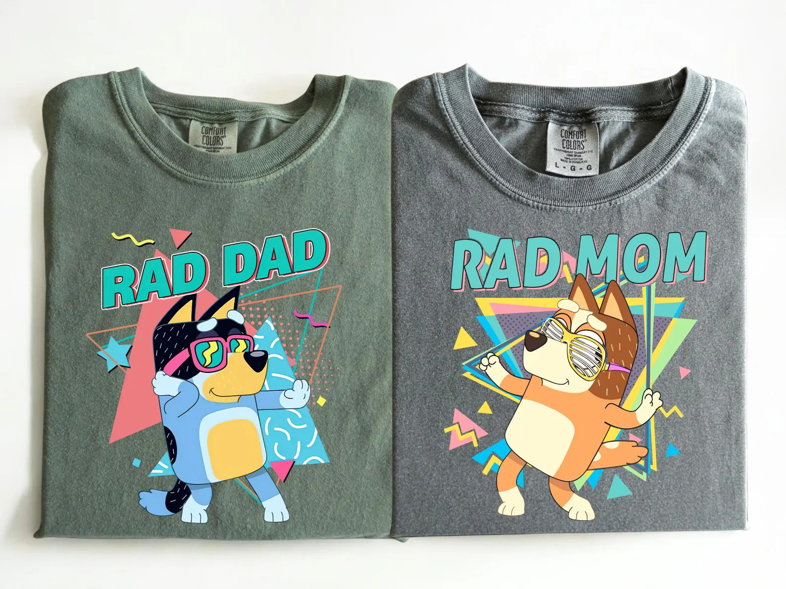 Comfort Colors\u00ae , Bluey  Family Shirt, bluey dog  Rad Mom Shirt, Blue dog  Rad Dad Shirt, bl... | Etsy (Global)