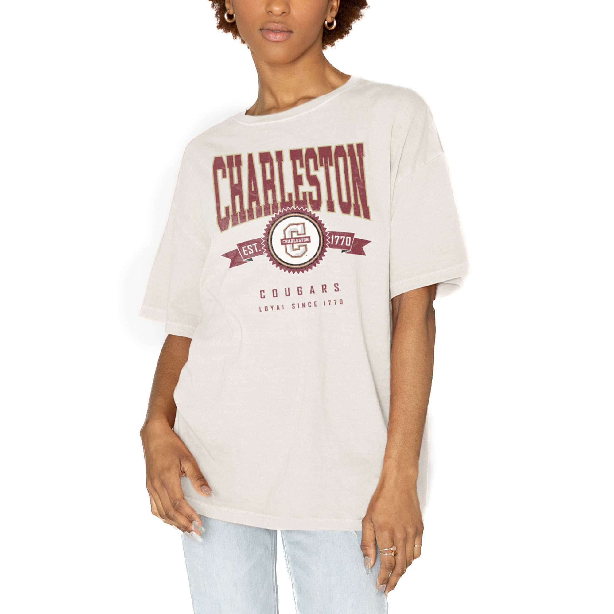 Charleston Cougars Gameday Couture Women's Get Goin' Oversized T-Shirt - White | Fanatics