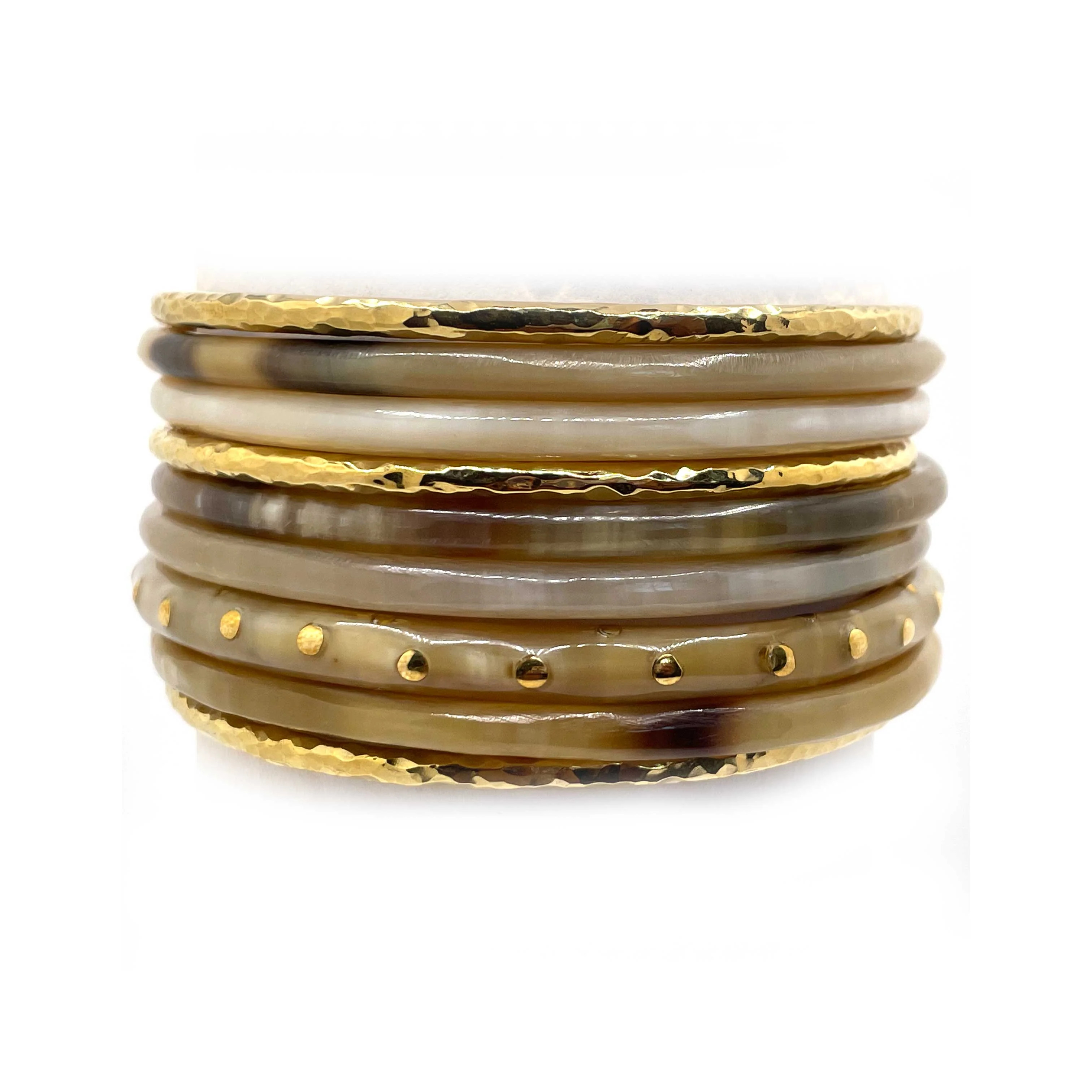 Nala Set of 9 Slender Stacking Bracelets by Akola | Support HerStory