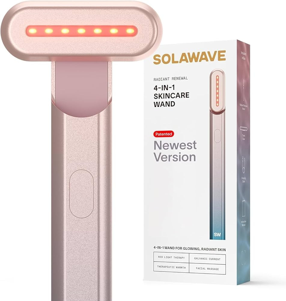 Solawave 4-in-1 Radiant Renewal Facial Wand | Red Light Therapy for Face and Neck | Galvanic Skin... | Amazon (US)