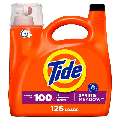 Tide Liquid HE Spring Meadow Liquid Laundry Detergent 126 loads - 158oz | Target