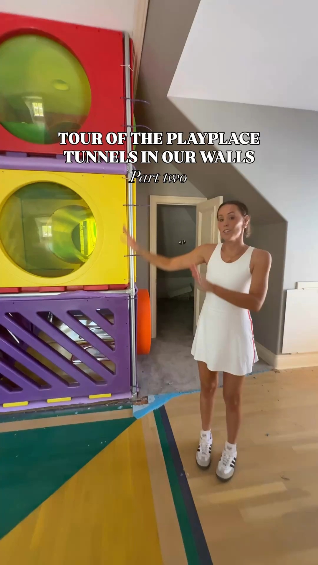 Part two! 
This tunnel runs from the playroom to the laundry room and then turns into a slide from the laundry to the basement! Follow for the reveal of the MAJOR renovation we did in this playroom!! Coming soon! 

#LTKstorytime #LTKmomlife #LTKHome