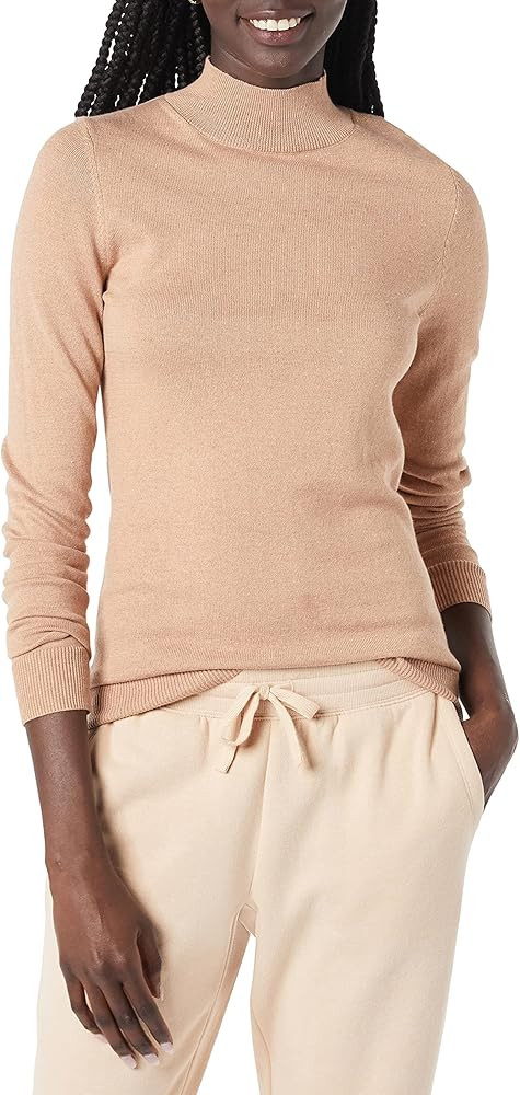 Amazon Essentials Women's Lightweight Mockneck Sweater (Available in Plus Size) | Amazon (US)