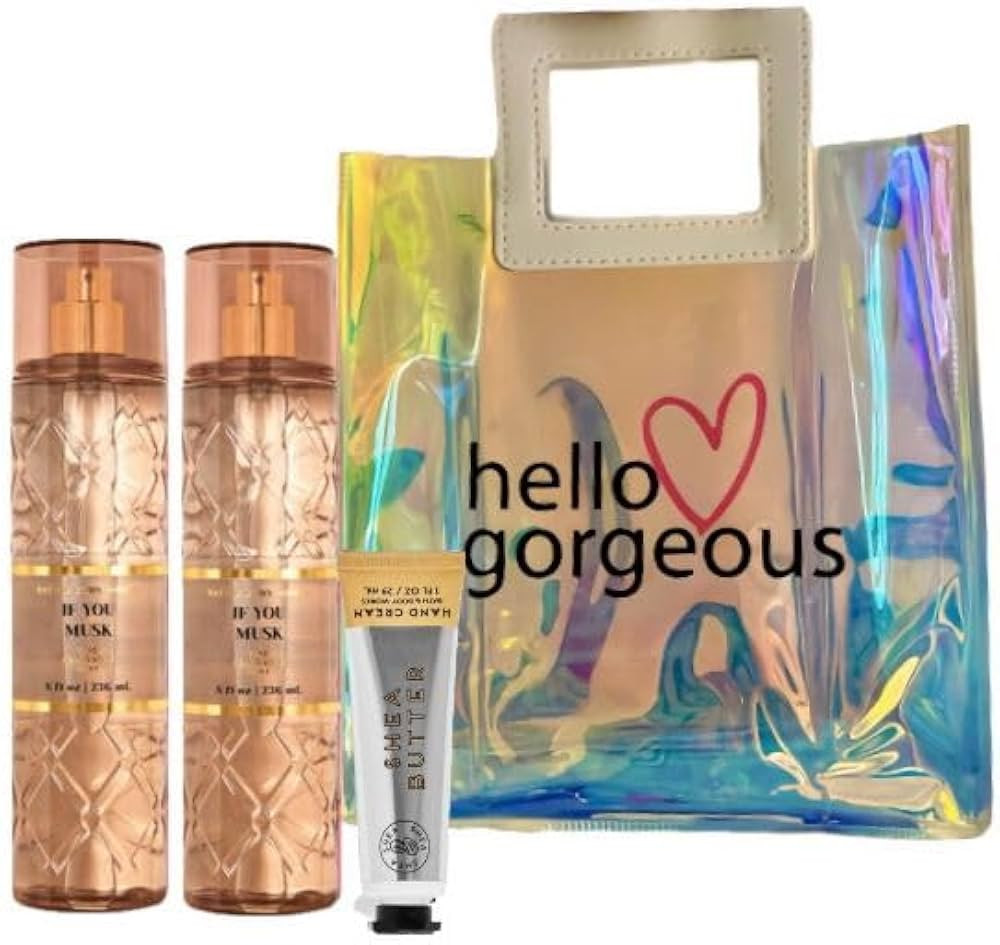 Amazon.com: White Barn - Bath & Body Works - Gift Set 3 Piece Bundle - with Gift Bag Hello Gorgeo... | Amazon (US)