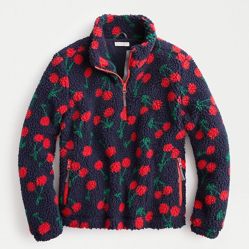 Girls' sherpa printed pullover | J. Crew US