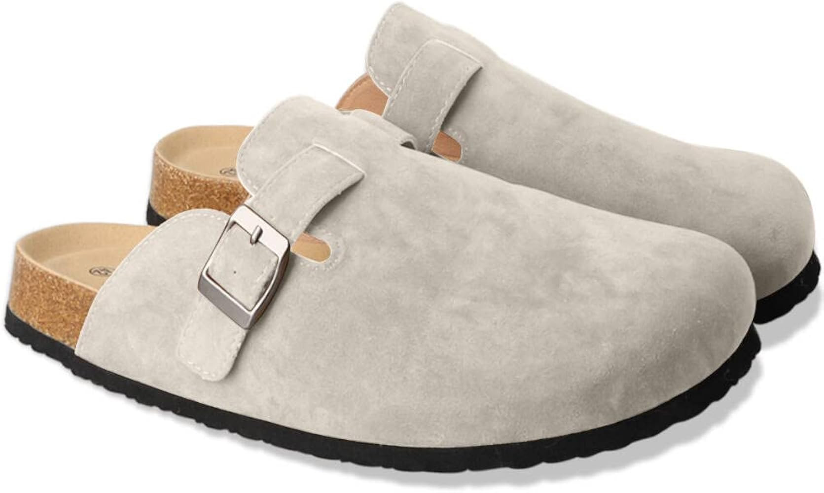 Boston Clogs for Women Boston Clogs Dupes Suede Soft Leather Clogs Classic Cork Clog Antislip Sole S | Amazon (US)