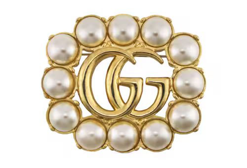 Pearl Double G brooch | Gucci (US)