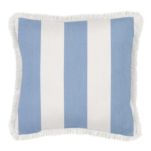 Fringed Outdoor Canopy Stripe Pillows | Ballard Designs, Inc.