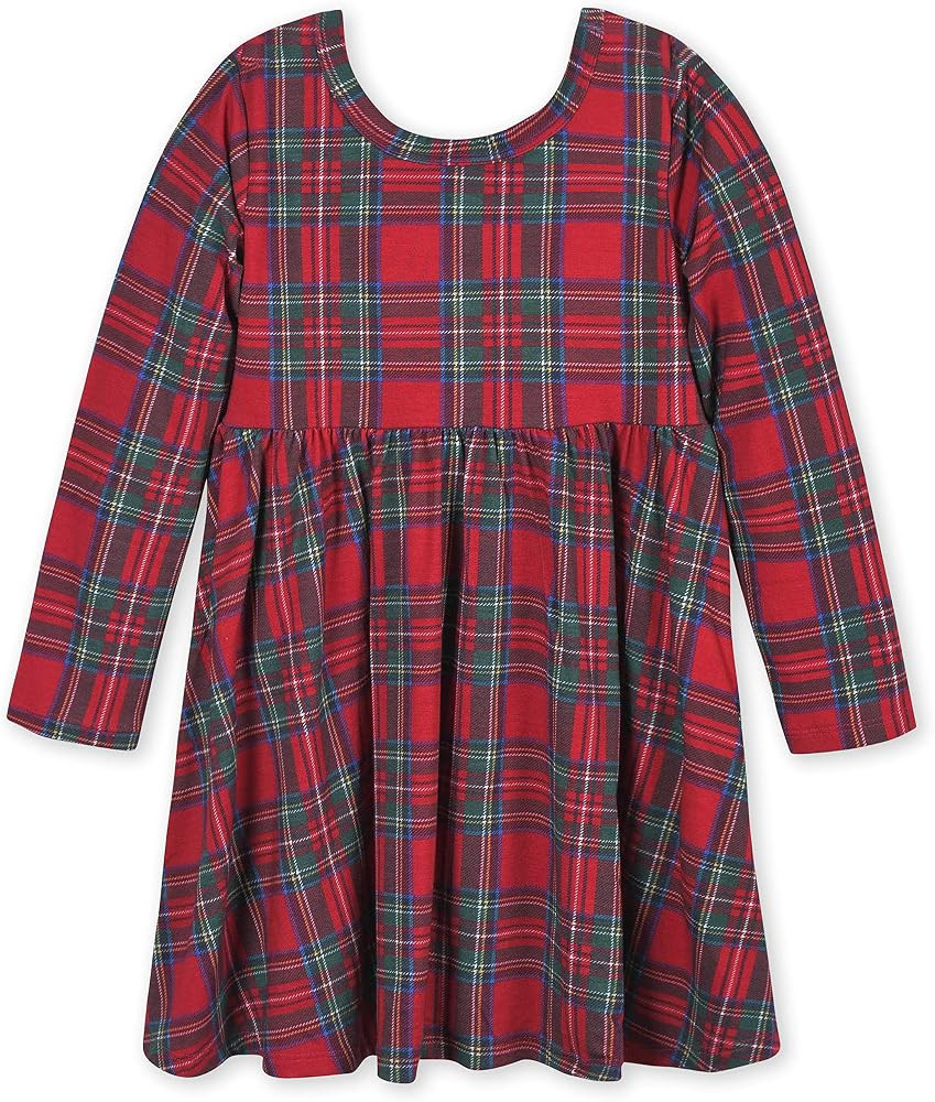 Gerber Baby Girls' Toddler Buttery-Soft Long Sleeve Twirl Dress with Viscose Made with Eucalyptus | Amazon (US)