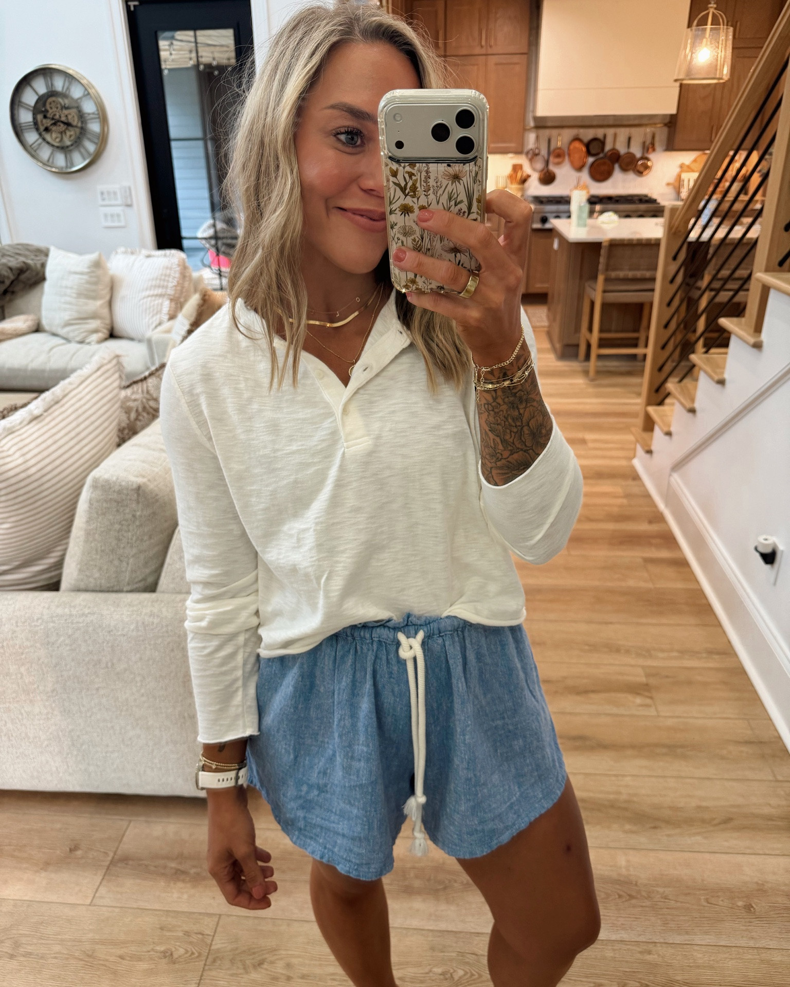 I LOVE this vintage long sleeve! Size up! In the M 🤍 perfect for summer as it’s lightweight & transitioning into fall later on! Wearing a M in shorts 🌞 long sleeve also comes in black! 

@Target / casual cute / summer style / ootd / sale finds / Holley Gabrielle

#LTKootd #LTKSeasonal #LTKPetite