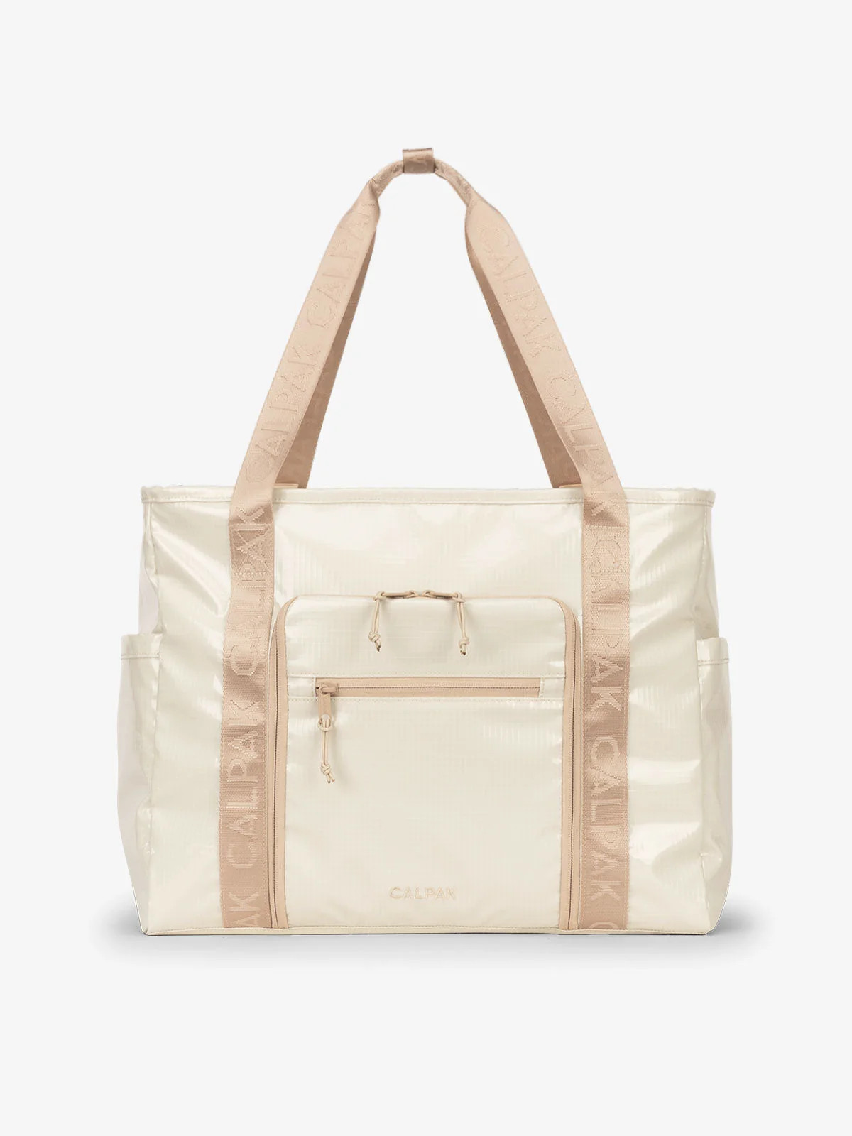 Terra 35L Water Resistant Zip Tote Bag in White Sands | CALPAK