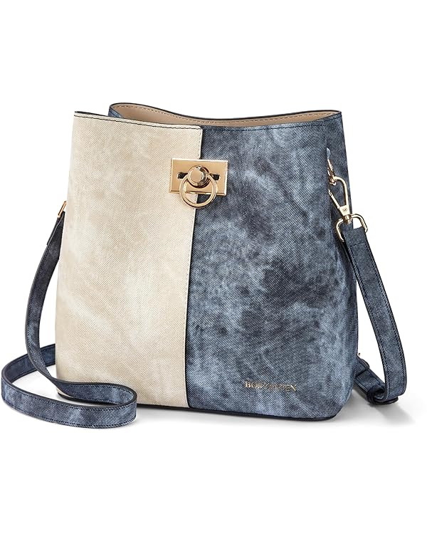 BOSTANTEN Crossbody Bucket Shoulder Bags for Women Vegan Leather Purse Cross Body Handbag Multipl... | Amazon (US)