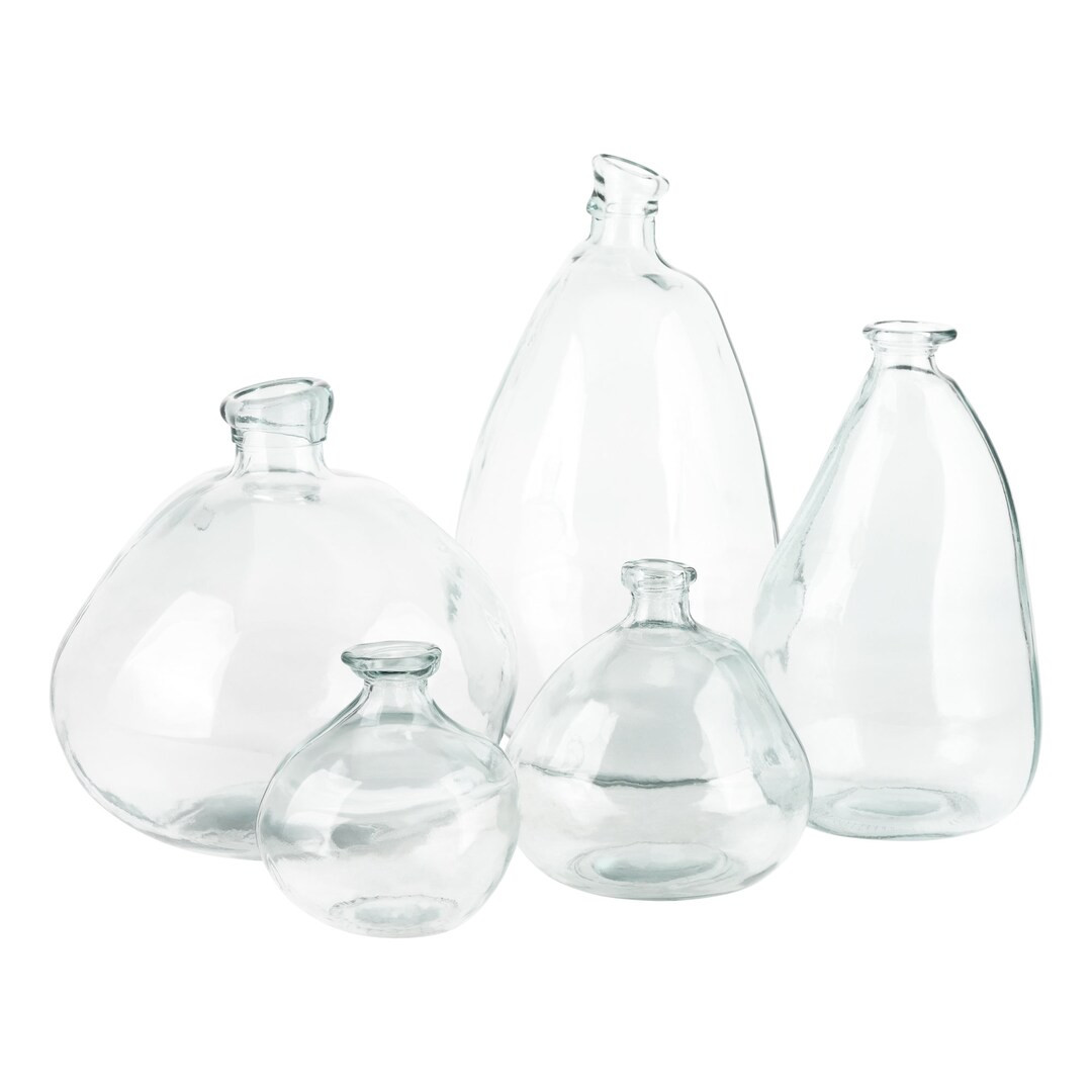 Farmhouse Recycled Glass Vases, Glass Vases, Recyled Glass, Vase, Coastal Decor, Boho Decor - Ets... | Etsy (US)