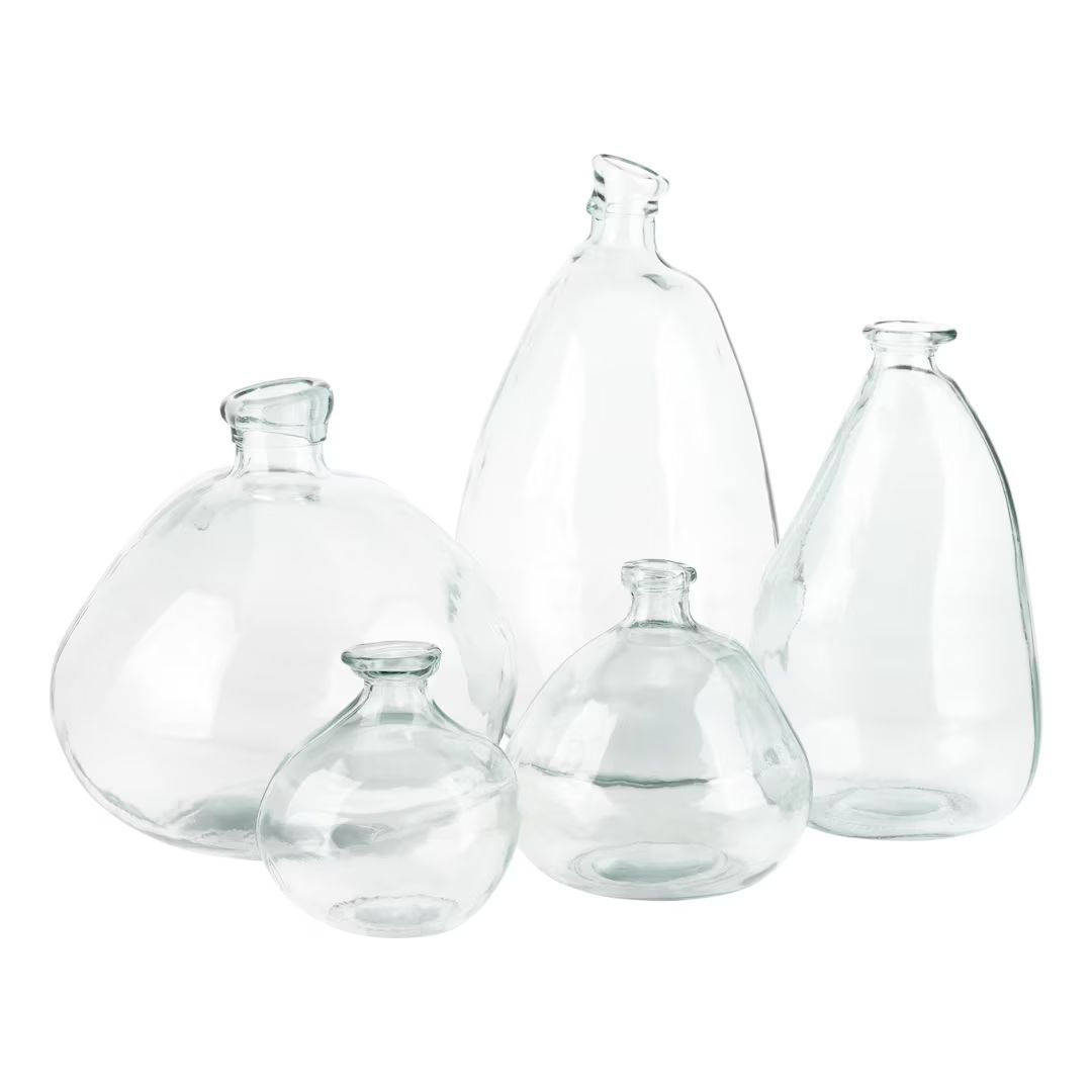 Farmhouse Recycled Glass Vases, Glass Vases, Recyled Glass, Vase, Coastal Decor, Boho Decor - Ets... | Etsy (US)