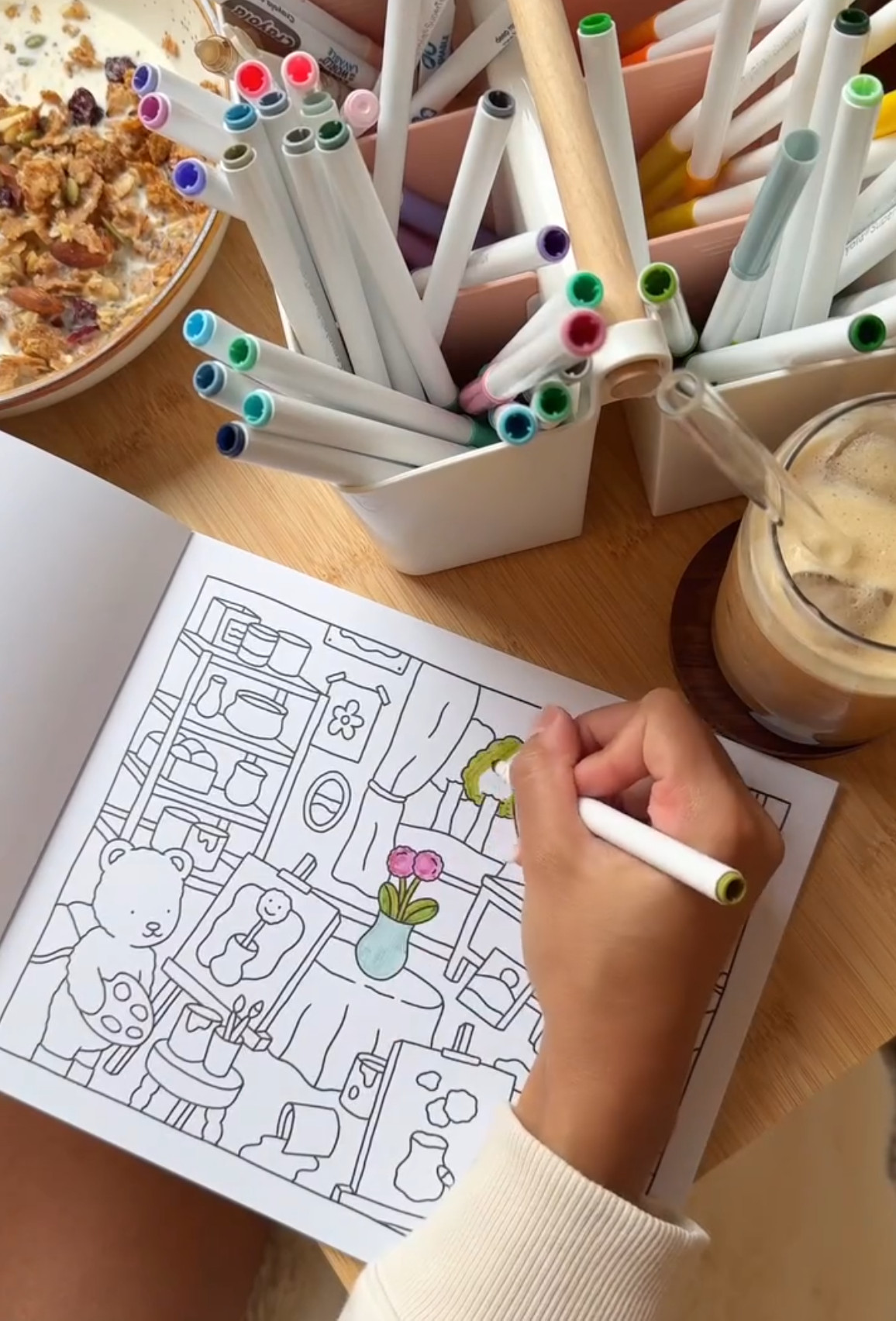 getting cozy with a cute coloring book is my kind of morning 🌻🤎 #coloring #coloringbook #cozyhobby #hobbies #cozyhobbies #cozy 

 #LTKdayinmylife #LTKselfcare