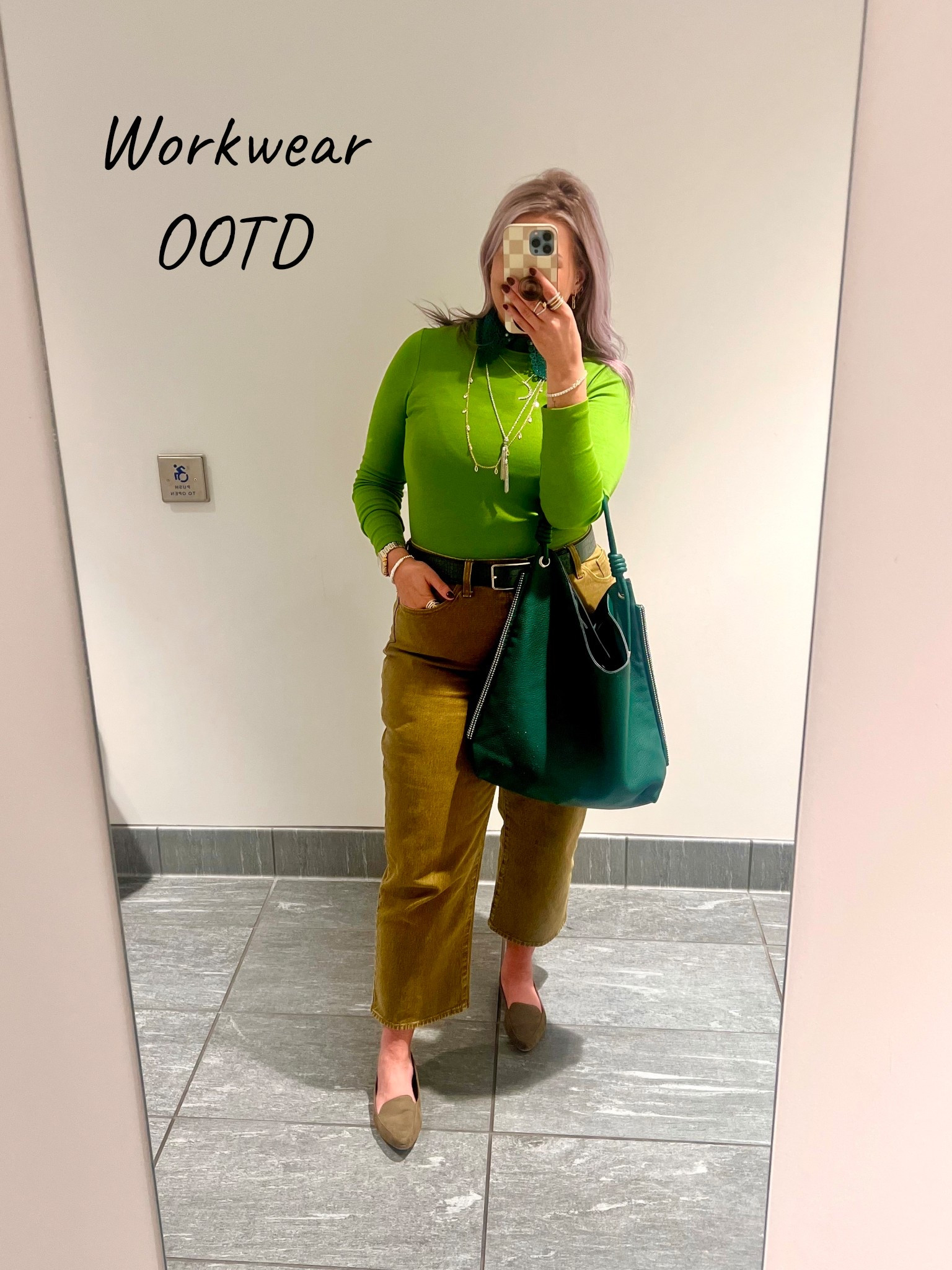 ✔️Ivy Green Cropped straight leg denim jeans •• older from  @targetstyle 〰️ linked similar 
✔️Bright green ribbed fitted crewneck shirt •• older from @targetstyle 〰️ linked similar 
✔️Emerald green belt with gold buckle •• older from @walmartstyle 〰️ linked similar  
✔️Emerald green hobo shoulder bag @amazonfashion 
✔️Ivy pointed toe flats @targetstyle
✔️Crescent moon necklace & gold tennis bracelet @melindamaria_jewelry 
✔️Long gold necklace that’s a belt but I wear as a necklace @ettika 
✔️Two tone rectangle watch @thewatchedit 

#workwear #work #office #professional #businesscasual business casual, work outfit, work outfit ideas, office outfit, office outfit ideas, workwear outfit, workwear style, workwear fashion, workwear inspo, workwear inspiration, work look, office look, office, office outfit, office outfit inspo, office outfit inspiration, wear to work, work clothing, work clothes, wear to work clothes, office style, work style, office fashion, blazer, button down, button up, skirt, dress #casual #outfit #ideas #ootd #weekend #errands casual outfit, casual fashion, casual style, casual clothing, casual ootd, casual look, weekend outfit, weekend outfit idea, weekend style, weekend look, running errands outfit, elevated casual, elevated lounge  #green #olive #olivegreen #hunter #huntergreen #kelly #kellygreen #forest #forestgreen #greenoutfit #greenoutfitinspo #greenlook #ballet #flats #balletflats #workwear ballet flats, cute ballet flats, cute flats, affordable ballet flats, ballet flats under $30, ballet flats under $50, outfit with ballet flats, how to style ballet flats, ballet flats outfit, ballet flats style, ballet flats inspo, ballet flats ootd, ballet flats look, casual ballet flats, comfortable shoes, footwear, comfortable footwear #under20 #under30 #under40 #under50 #under60 #under75 #under100 #affordable #budget #inexpensive #size14 #size16 #size12 #medium #large #extralarge #xl #curvy #midsize #pear #pearshape #pearshaped budget fashion, affordable fashion, budget style, affordable style, curvy style, curvy fashion, midsize style, midsize fashion 

#LTKWorkwear #LTKFindsUnder50 #LTKMidsize