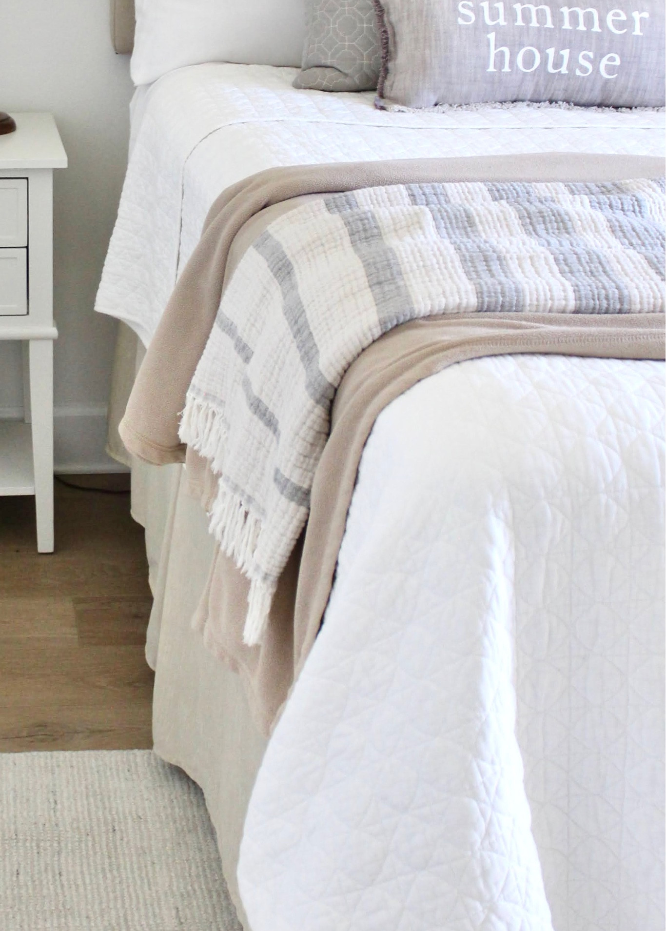 Bedding linens quilt sale coastal neutral bedroom decor 
Guest room 

#LTKunder100 #LTKsalealert #LTKhome