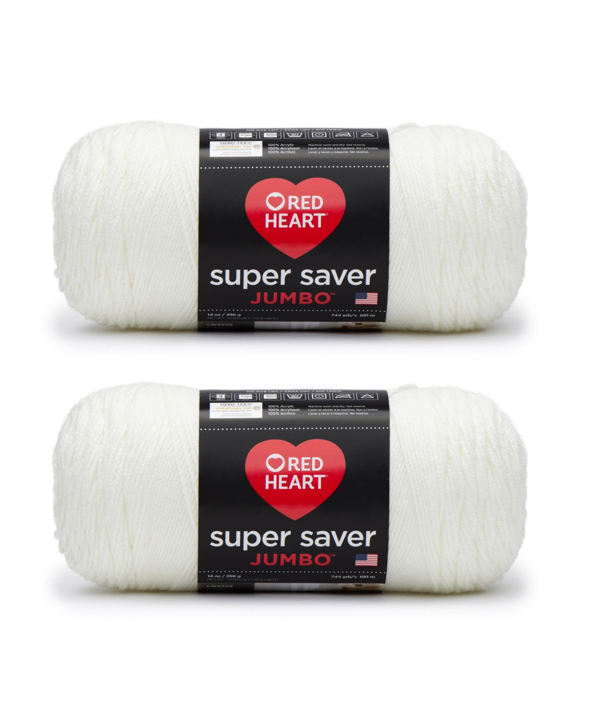 Red Heart Super Saver Jumbo Soft White Yarn - 2 | Macys (US)