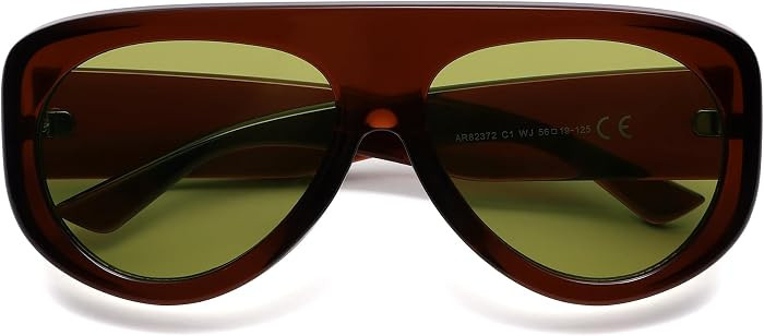 Trendy Aviator Sunglasses Womens Mens Oversized 90s Shades AR82372 | Amazon (US)