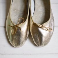 Super Soft Leather Light Gold Ballet Flats. Elegant Women's Shoes. Made in Italy With Natural Materials. Flat Dancer | Etsy (US)