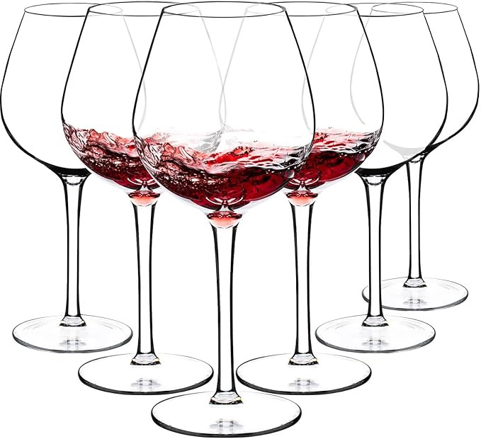 Plastic Wine Glasses Set of 6(15oz) |Unbreakable Wine Glasses with Stem|100% Tritan & BPA Free |D... | Amazon (US)