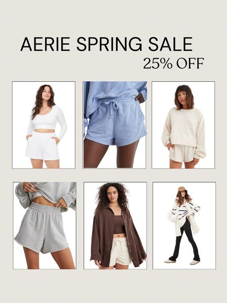 Save 25% sitewide at the Aerie Sale! So many great spring staples on sale, including lounge shorts, comfy tees, leggings and sports bras. 

#LTKsalealert #LTKfindsunder50 #LTKSpringSale