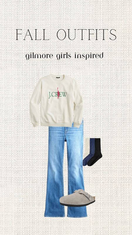 Fall outfits inspired by Gilmore girls. Soft casual girl style. Fall, cozy sweaters and knits. Denim for fall. Fall accessories. J crew sale womens SHOPNOW sale code for fall fashion 

#LTKSeasonal #LTKBacktoSchool #LTKunder100