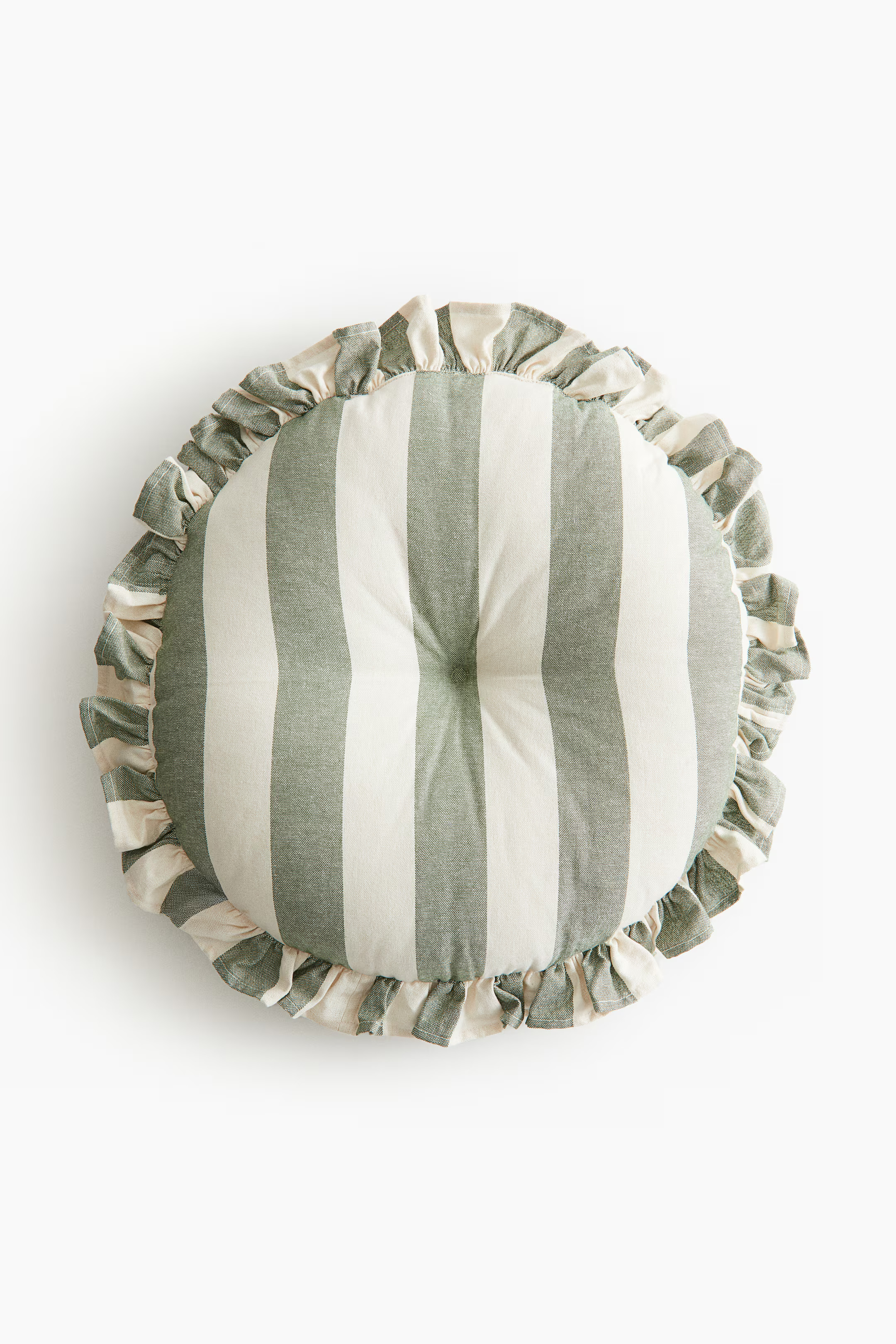 Ruffle-Trimmed Cotton Seat Cushion | H&M (US + CA)