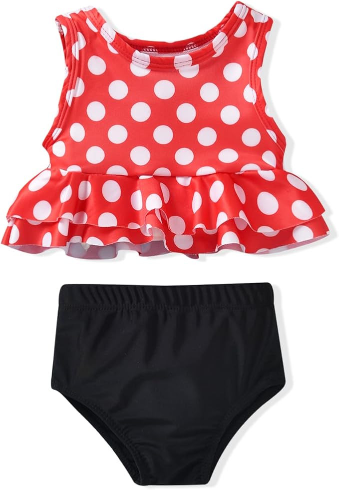 Aalizzwell Toddler Baby Girl Bathing Suit Two Piece Swimsuit Bikini Beach Wear | Amazon (US)