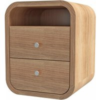 Wood Bedside Table in Natural Oak, Nightstand With Soft Closing Drawers, Art Deco Table, Bedroom Sto | Etsy (US)