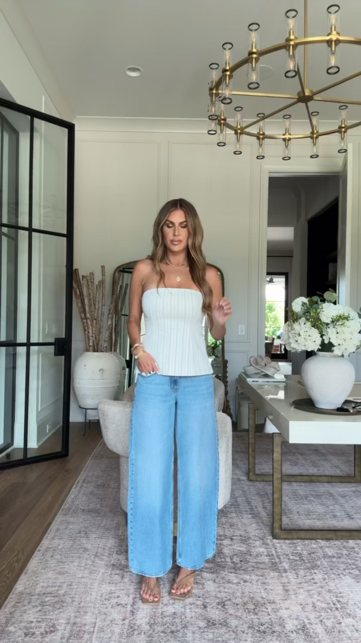 Use code DENIMAF for an extra 15% off! Wearing a small tube top and 27 in the jeans

#LTKSaleAlert