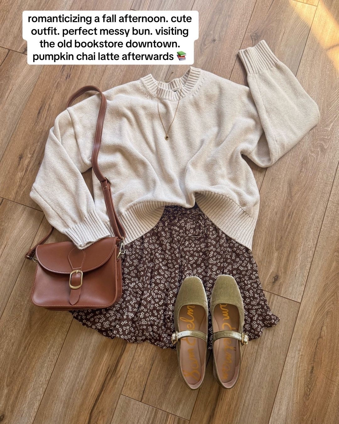 fall outfit. brown floral skirt. 100% cotton sweater.

#LTKSeasonal #LTKSaleAlert #LTKootd
