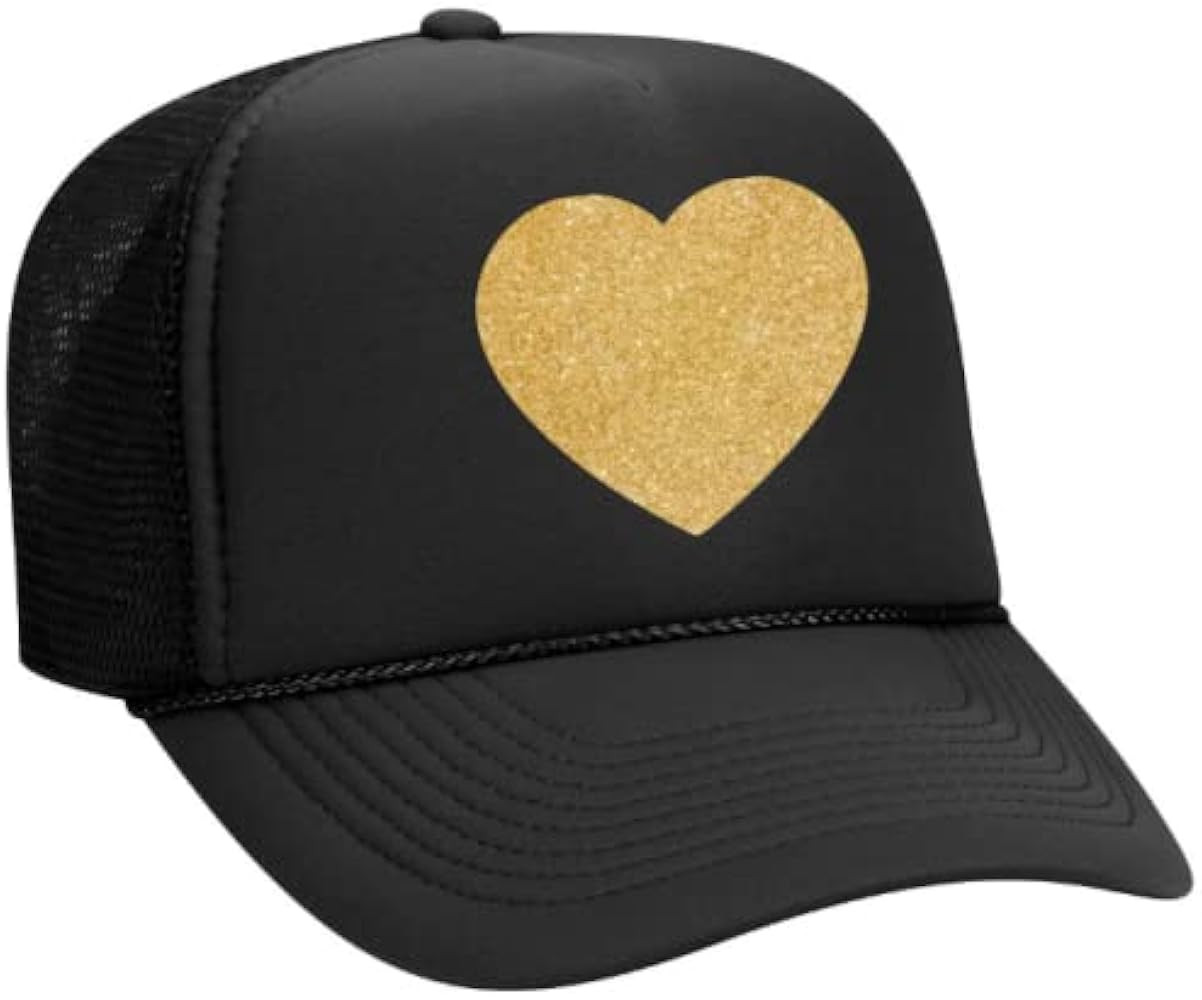 FitCrush Lifestyle Glitter Heart Trucker Hat - Adult | Amazon (US)