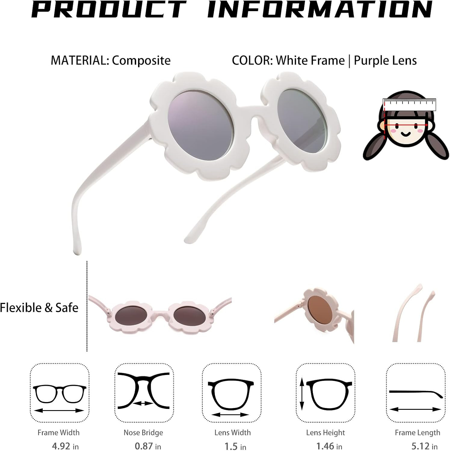 Pro Acme Round Flower Sunglasses for Kids Toddler Flexible Cute UV 400 Protection Polarized Glass... | Amazon (US)