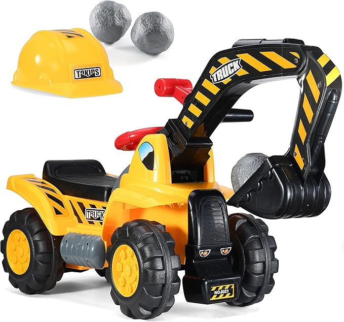 Play22 Toy Tractors for Kids Ride On Excavator - Music Sounds Digger Scooter Bulldozer Includes H... | Amazon (US)