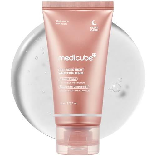 medicube Wrapping Mask Collagen Overnight Peel Off Facial Mask | Elasticity & Hydration Care, Reduces Sagging & Dullness | Hydrolyzed Collagen For Glowing Skin | Korean Skin Care, 2.53 fl.oz | Amazon (US)