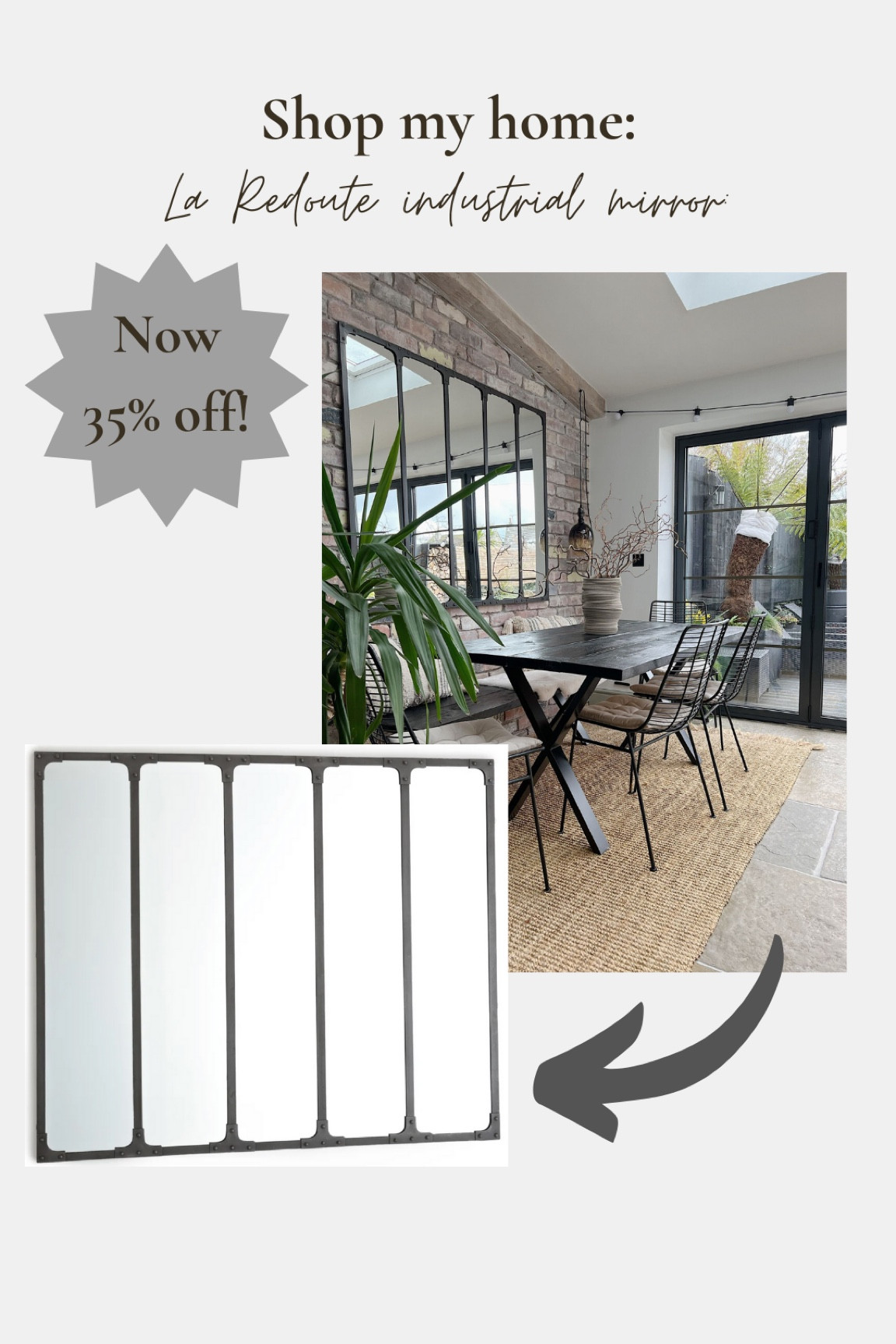Shop my home: La Redoute Industrial Mirror 🤍 #Industrial #ShopmyHome

#LTKhome #LTKeurope #LTKsalealert