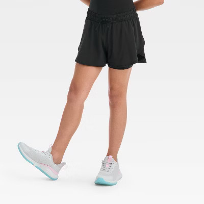Girls' Flowy Shorts - All In Motion™ Black XL | Target