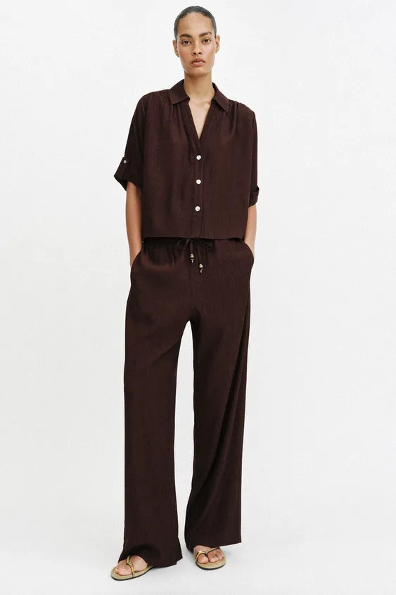 FLOWING SHORT SLEEVE SHIRT | Zara UK