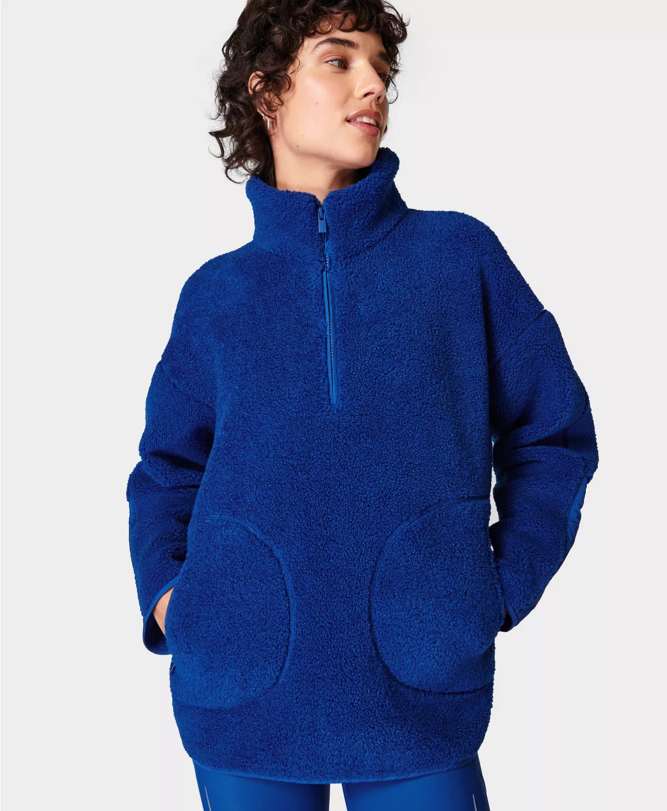 Plush Fleece Textured Half Zip | Sweaty Betty UK