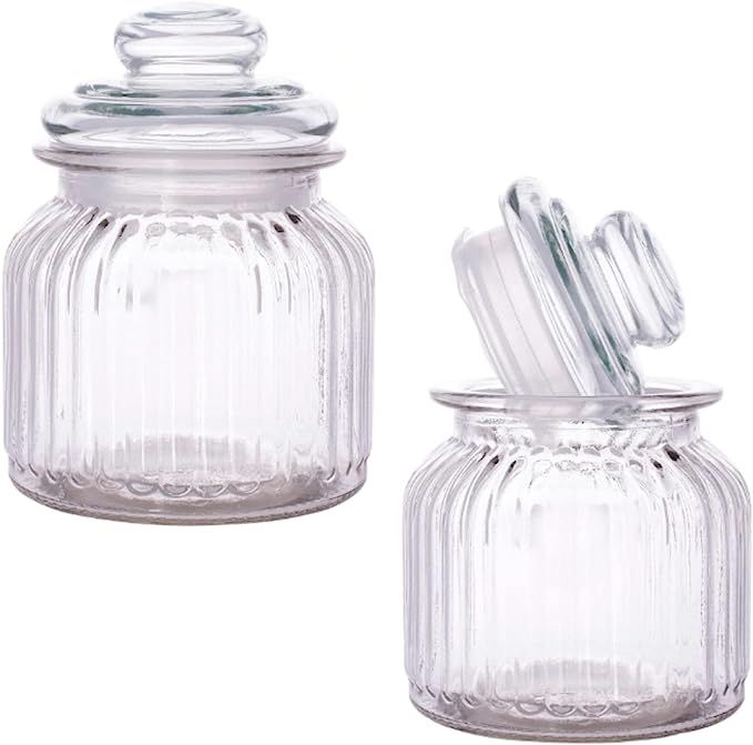 Amazon.com: TopNotch Outlet Glass Jars with Lids - Glass Container (2 Pack) Keep Your Contents Fr... | Amazon (US)