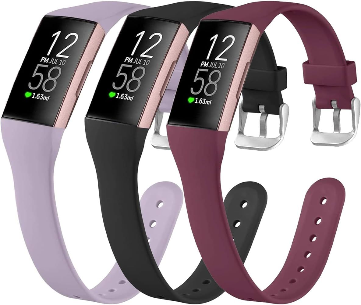 3 Pack Bands for Fitbit Charge 3/Fitbit Charge 4，Soft Silicone Adjustable Sport Band Replacemen... | Amazon (US)