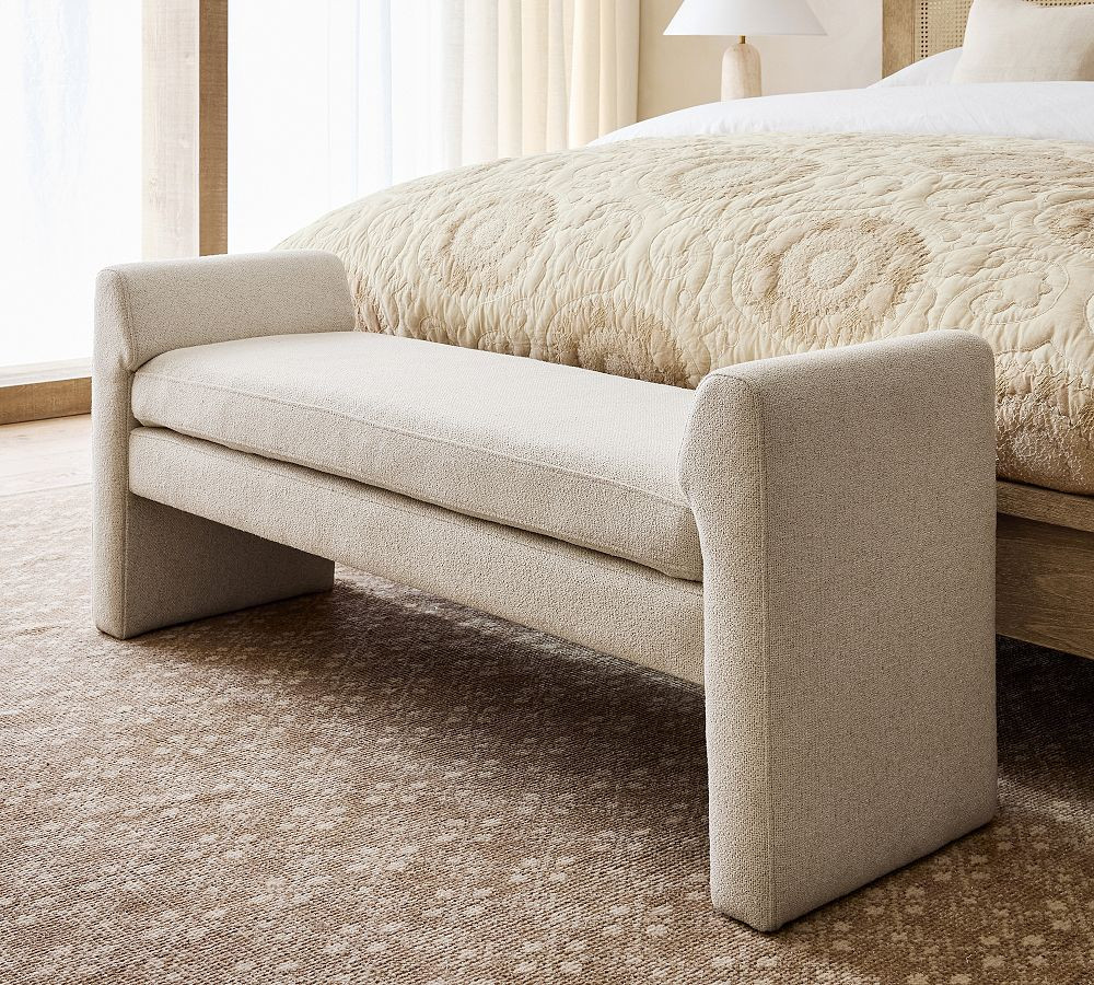 Max Upholstered Bench | Pottery Barn (US)